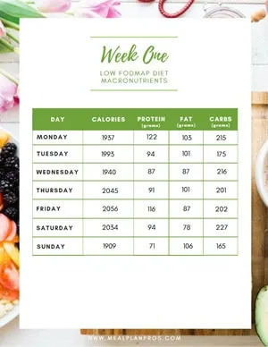 Low Fodmap Macronutrients