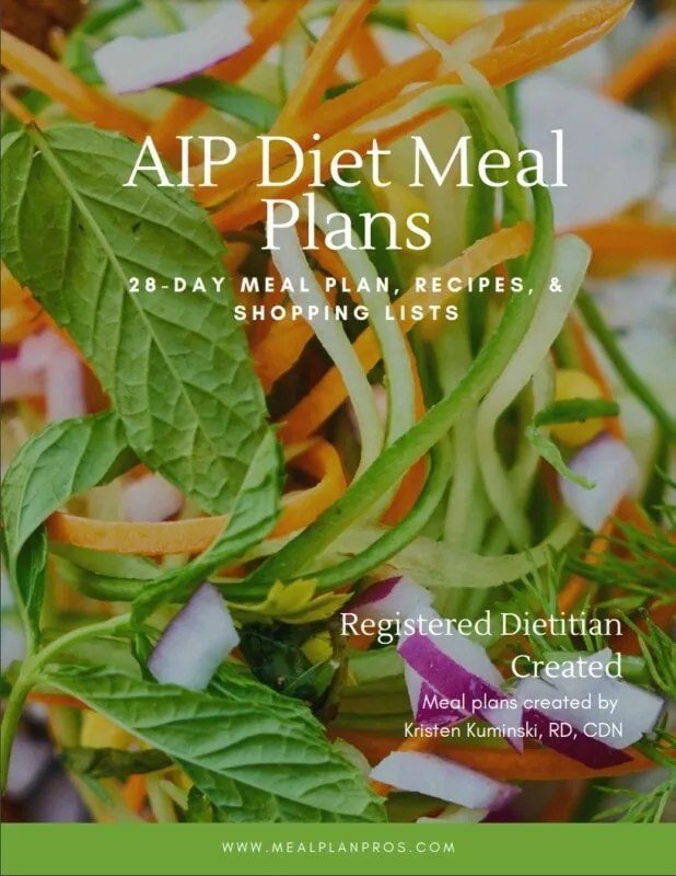 AIP Diet meal plan 28-day cover
