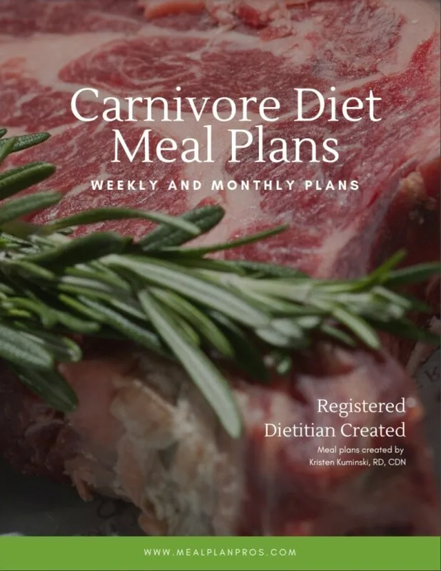 carnivore diet meal plan cover