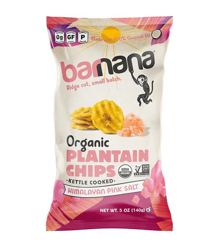 rganic Ridged Plantain Chips Himalayan Pink Salt