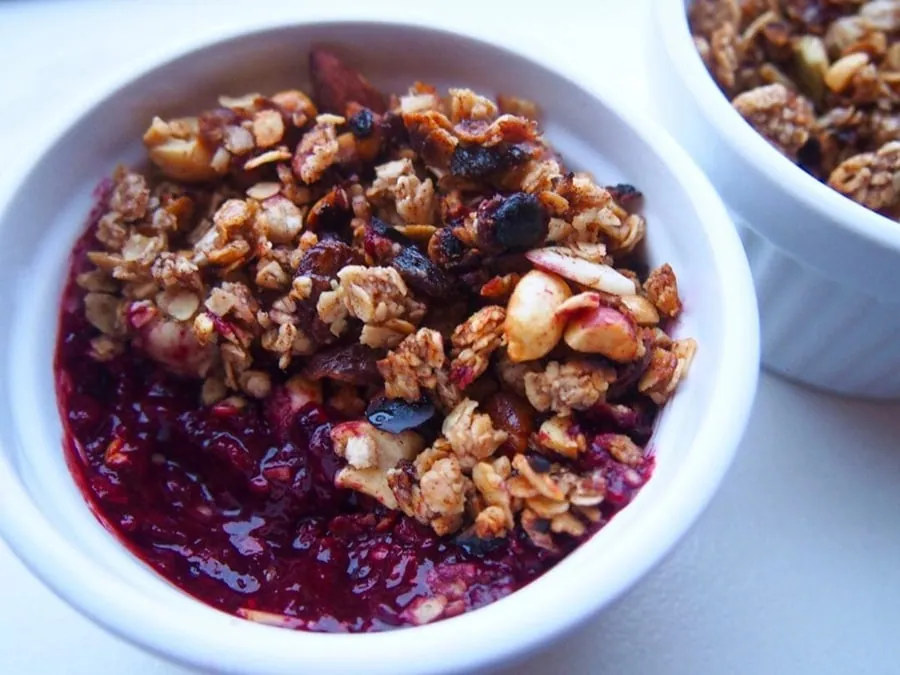 Blackberry Oat Nut Crumble