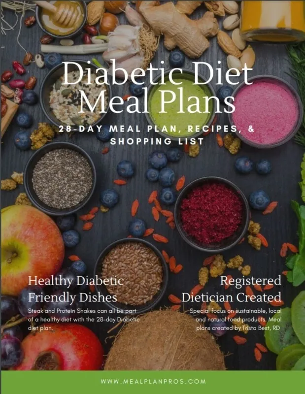 Diabetic diet meal plan cover